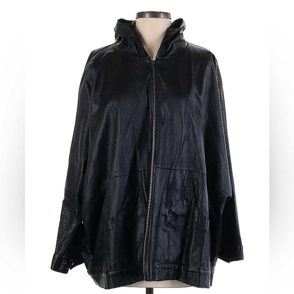 Maya Negri Leather Jacket with Hood